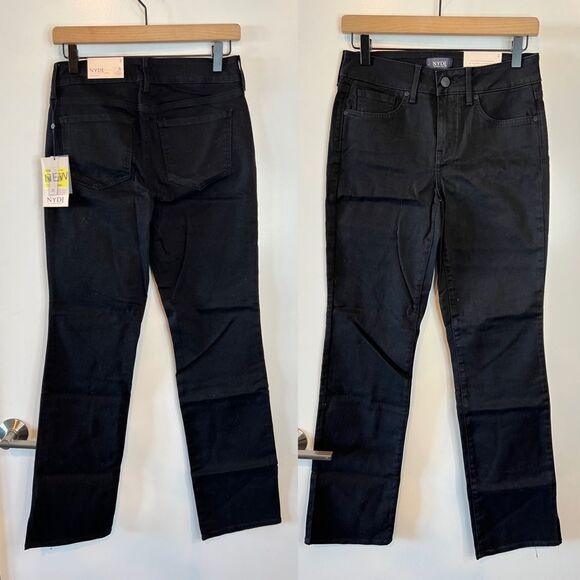 NWT NYDJ Marilyn Straight Leg Jeans in Black 2 - Picture 3 of 7
